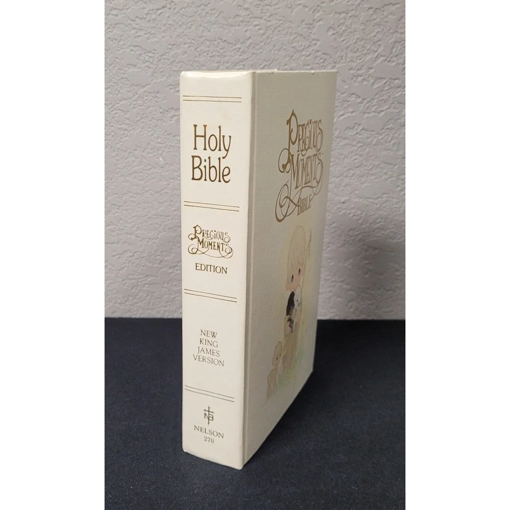VTG 1985 Precious Moments Bible Hardcover NKJV with Original Box Clean Unmarked